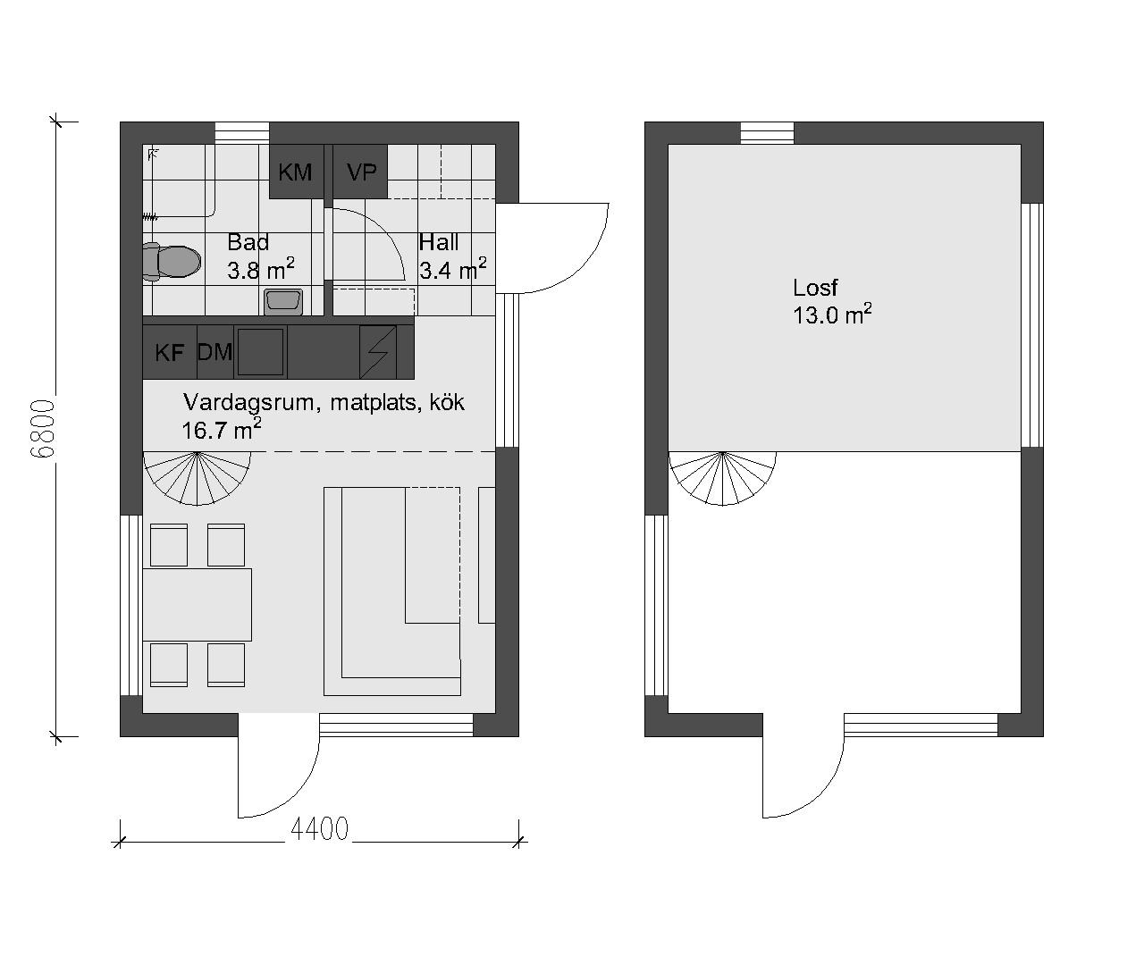Attefallshus — planritning