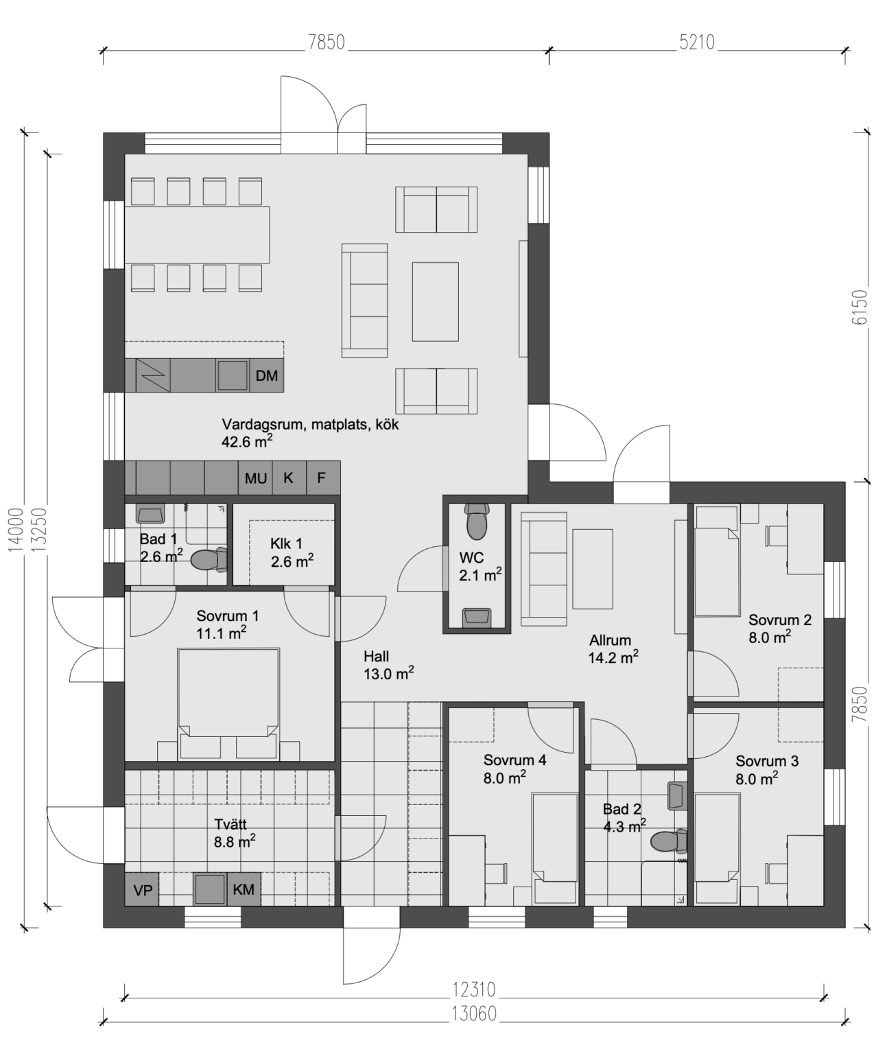 Solhem V — planritning