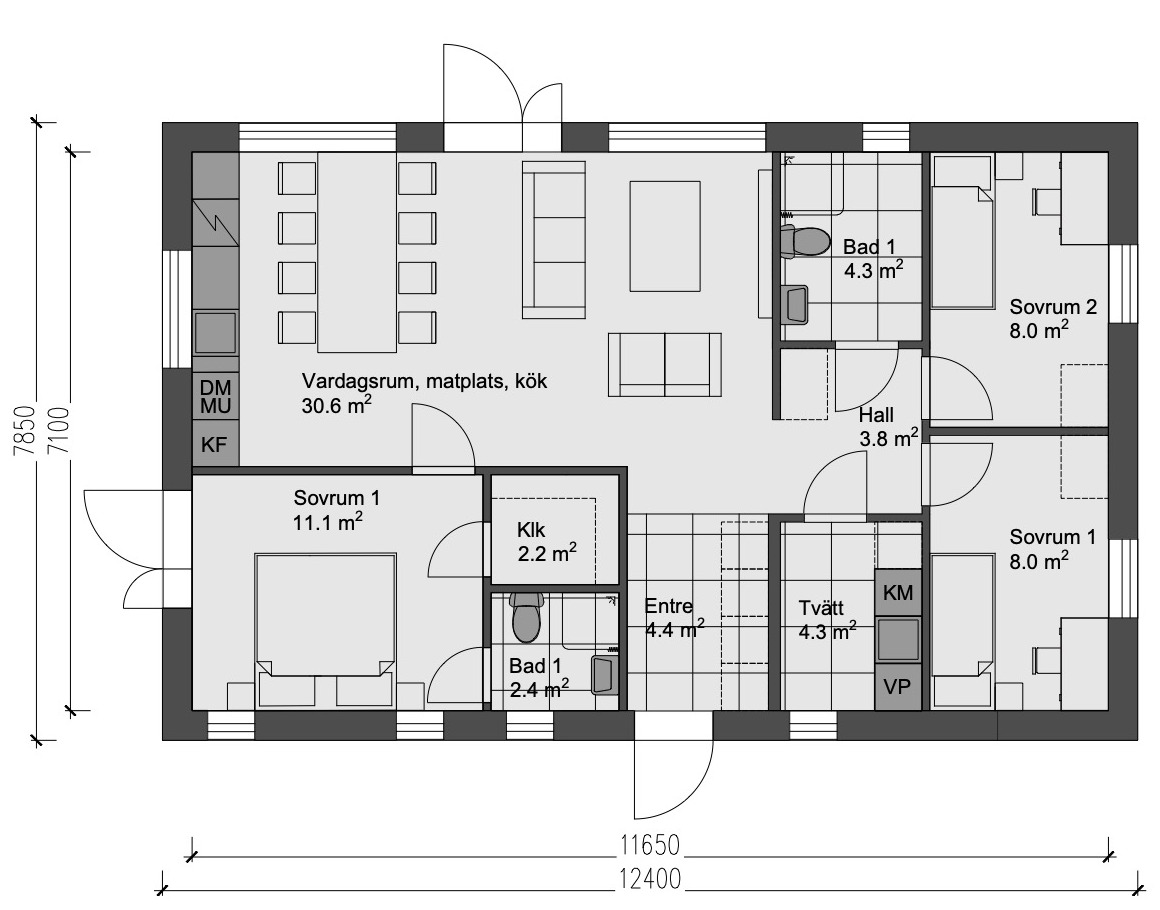 Solhem 4 — Planlösning B