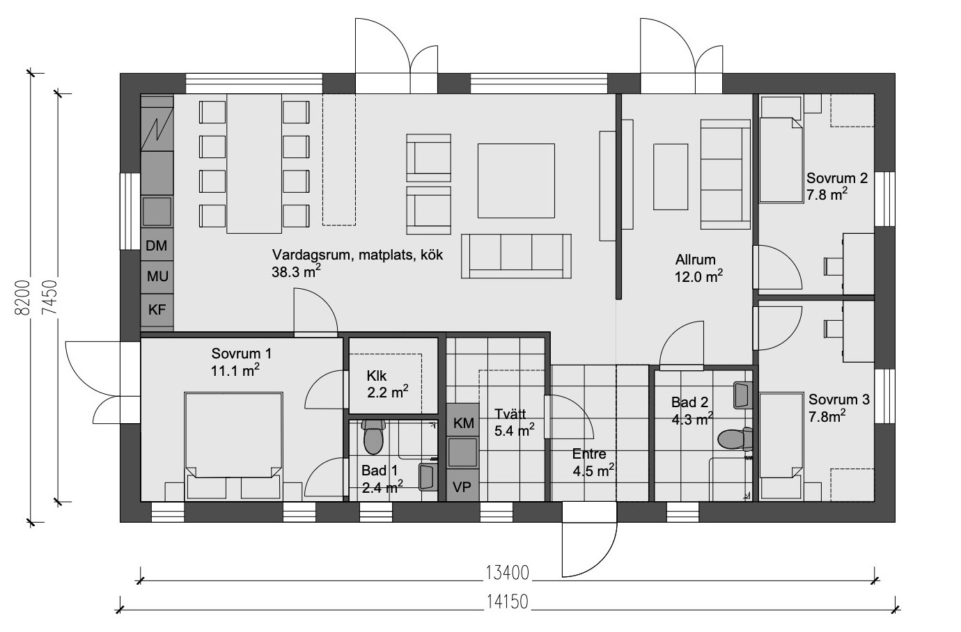 Solhem 5 — Planlösning B