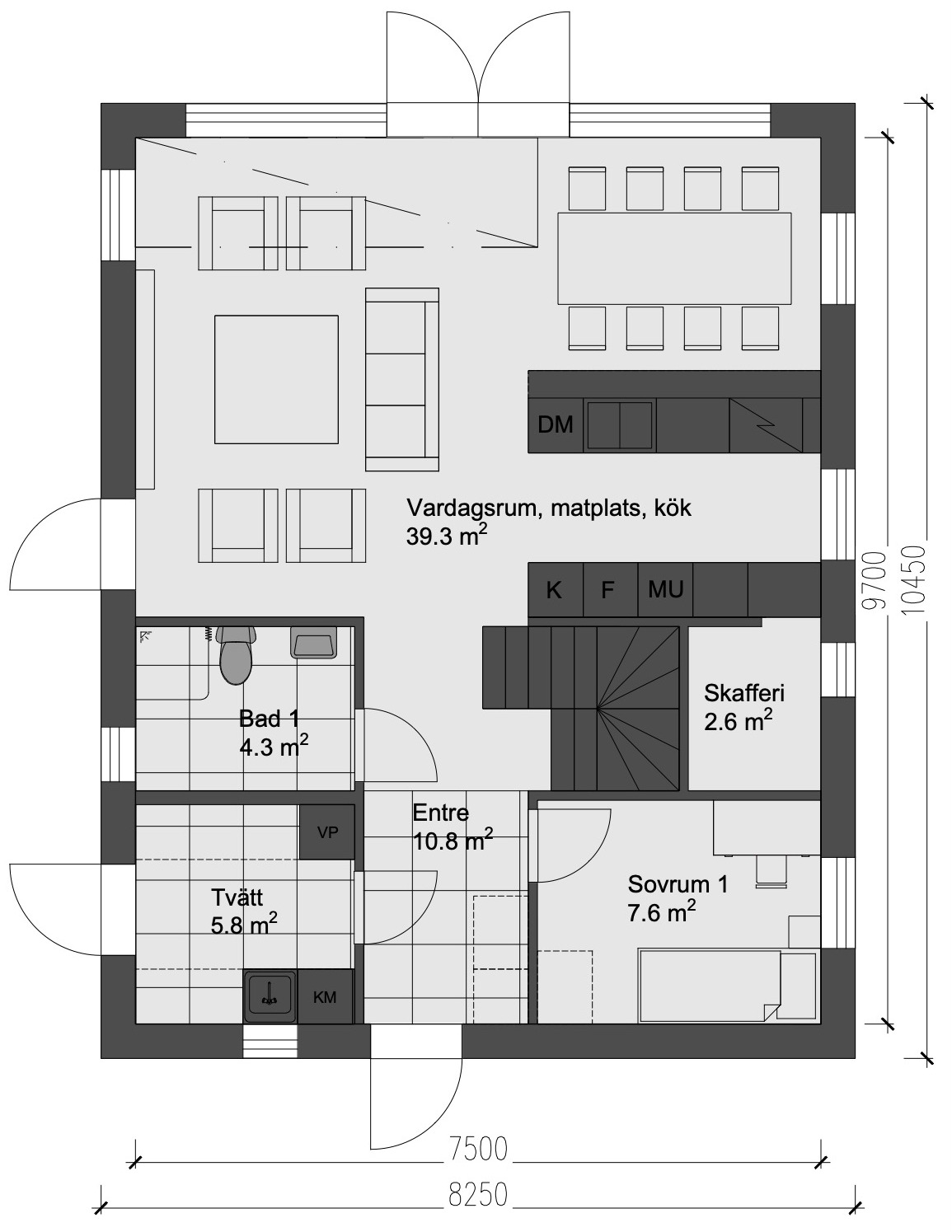 Solhem 7 — Nedre plan
